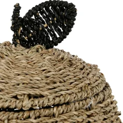 Fabrique de Styles Corbeilles pomme avec couvercle x2 en jonc de mer+fer - Sweet Dream* Paniers Et Corbeilles