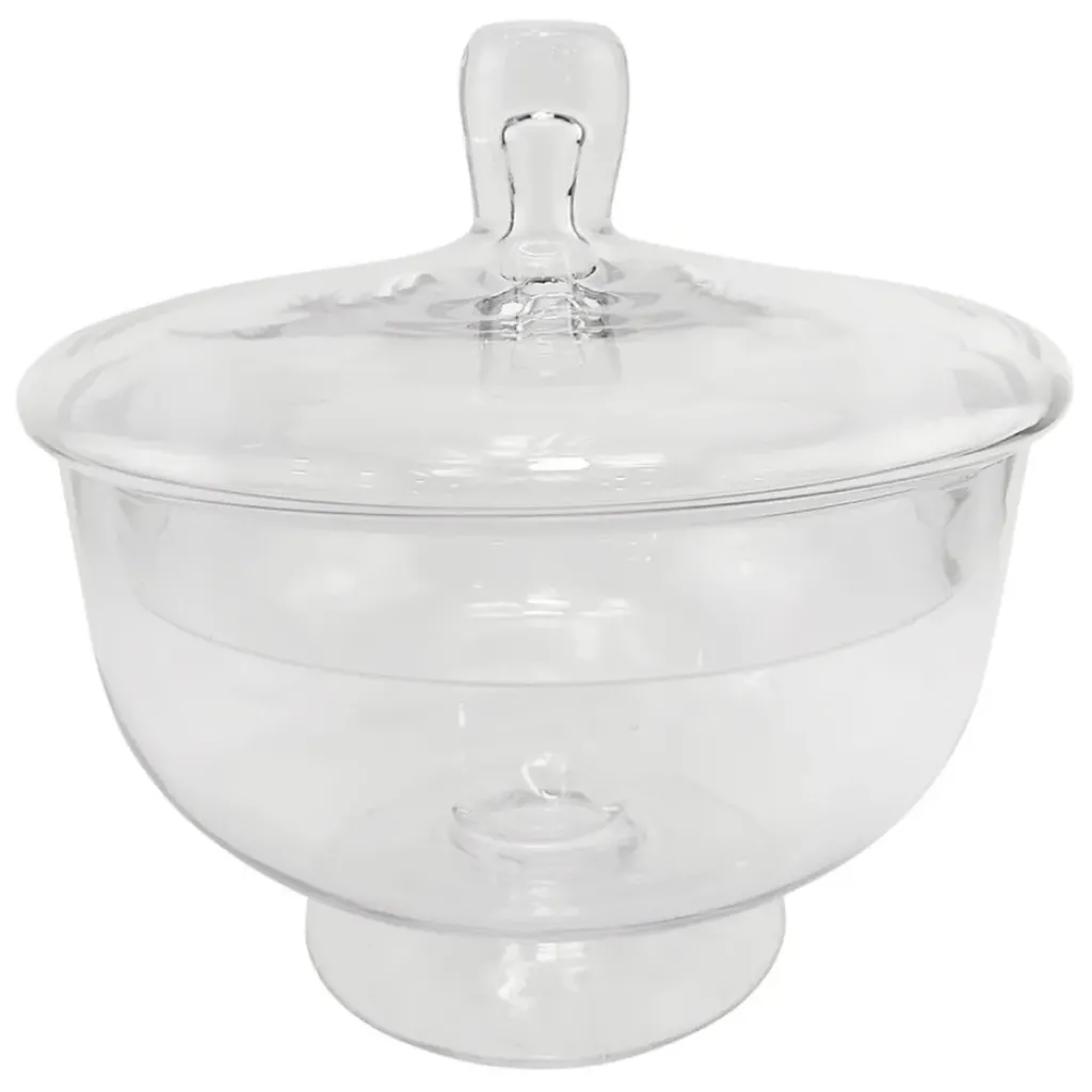 Fabrique de Styles Coupe sur pied en verre avec couvercle d24cm - Eloise* Bonbonnières, Cloches Et Coupes