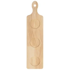 Fabrique de Styles Coupelles x3 en grès rayées émeraude et blanc avec planche d11cm - Alaria* Bols Et Coupelles