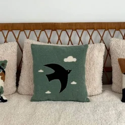 Fabrique de Styles Coussin oiseau en coton canard 40x40cm - Influence* Coussins Et Housses