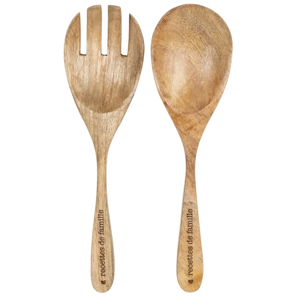 Fabrique de Styles Couverts à salade en manguier - Famille* Ustensibles De Cuisine