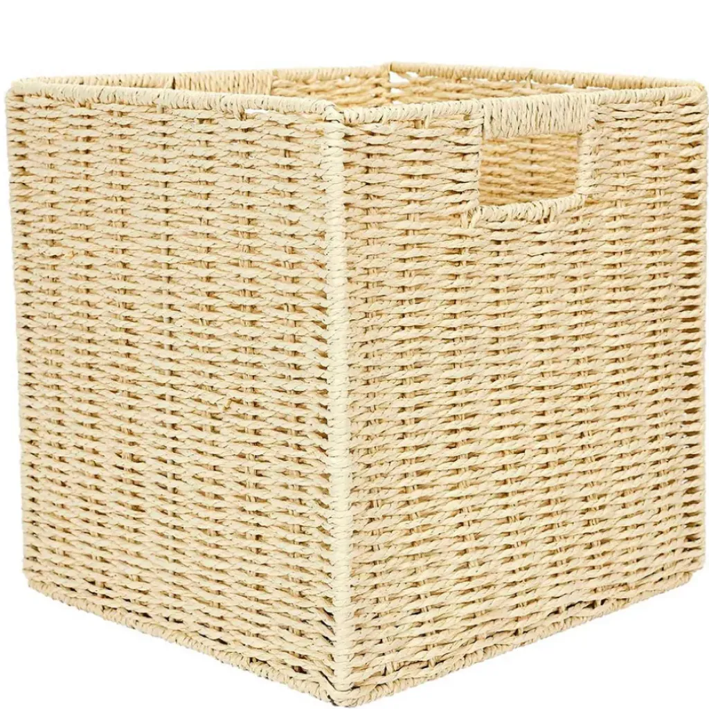 Fabrique de Styles Cube de rangement tresse pliable 30x30xh30cm* Petits Rangements