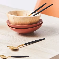 Fabrique de Styles Cuillère à café en inox or et noir - barisa* Couverts