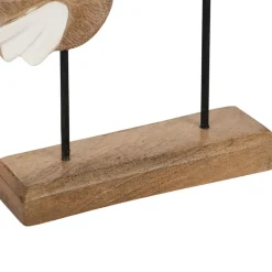 Fabrique de Styles Déco 2 moineaux en manguier et fer naturel et blanc - Floréal* Petits Objets Déco