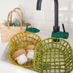 Fabrique de Styles Déco champignon en corde brun et blanc - P'tit légume*Enfant Déco