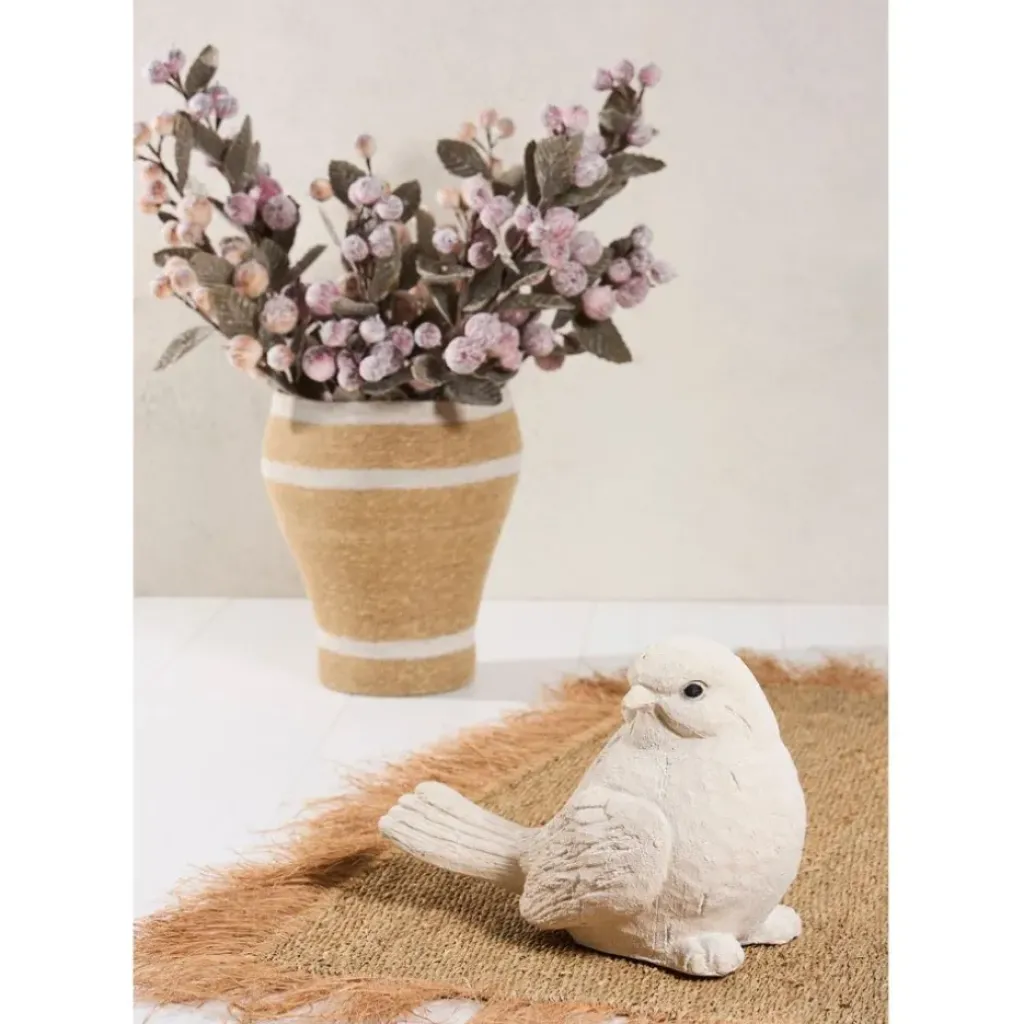 Fabrique de Styles Déco moineau en fibre écru* Petits Objets Déco