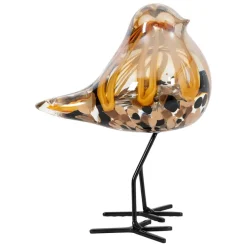 Fabrique de Styles Déco moineau en verre et fer - Serin* Petits Objets Déco