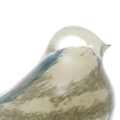 Fabrique de Styles Déco moineau serin ivoire et bleu en verre* Petits Objets Déco