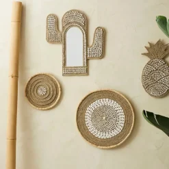 Fabrique de Styles Deco murale rosace en coquillage naturel et blanc - Cauri* Déco À Suspendre Et Adhésive