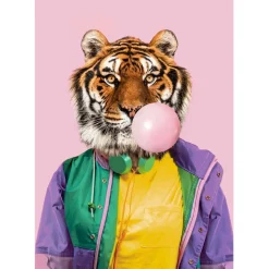 Fabrique de Styles Decoration murale fantasia tiger 80x120cm* Déco À Suspendre Et Adhésive