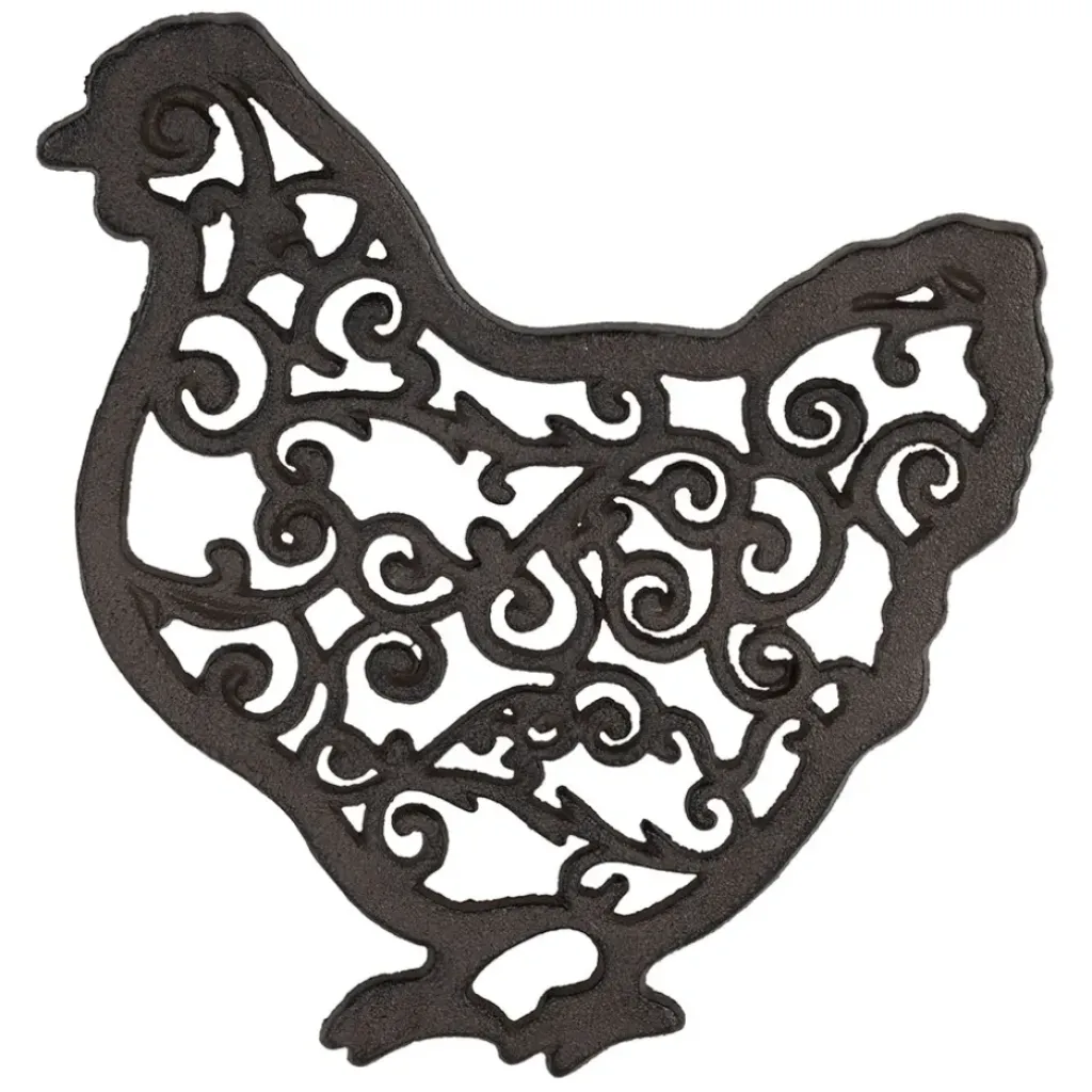 Fabrique de Styles Dessous de plat poule en fonte - Basse-Cour* Accessoires De Table