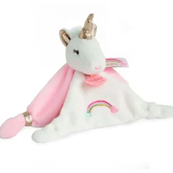 Fabrique de Styles Doudou plat Licorne blanc et rose*Enfant Doudous Et Peluches