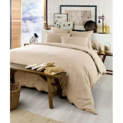 Fabrique de Styles Drap housse en flanelle sable 160x200cm - Candice* Draps Housses