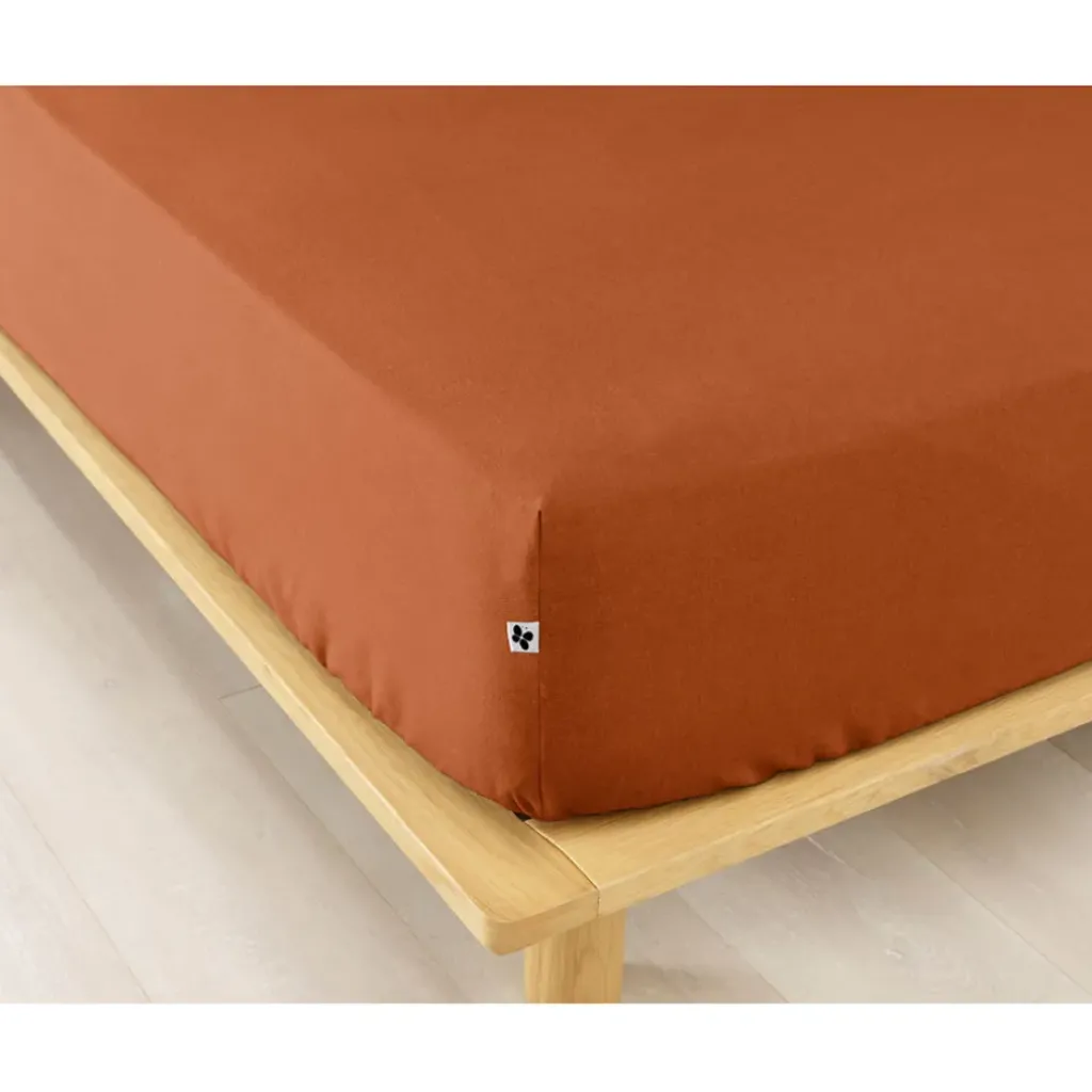 Fabrique de Styles Drap housse en flanelle tomette 140x190cm - Candice* Draps Housses