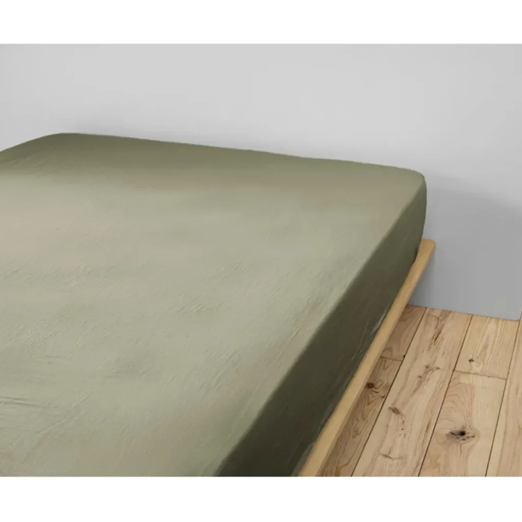 Fabrique de Styles Drap housse en gaze de coton 160x200cm - Gaia* Draps Housses