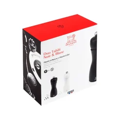 Fabrique de Styles Duo moulin a poivre et sel tahiti blanc et noir mat 15cm* Salières Et Poivrières