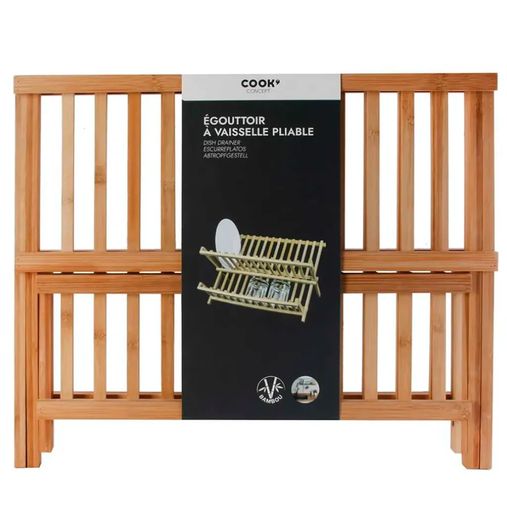 Fabrique de Styles Egouttoir à vaisselle en bambou* Petits Rangements