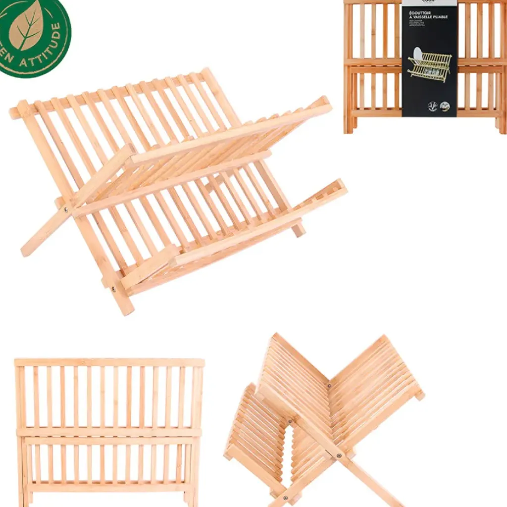Fabrique de Styles Egouttoir à vaisselle en bambou* Petits Rangements