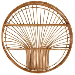 Fabrique de Styles Etagere murale ronde en rotin - Floraly* Étagères Murales