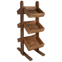 Fabrique de Styles Etagère 3 plateaux en bois recyclés naturel H100cm - Campagne* Ilots Et Dessertes