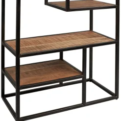 Fabrique de Styles Etagère en fer vieilli et bois d' acacia H170cm - Factory* Bibliothèques Et Étagères