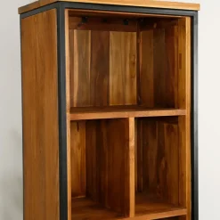 Fabrique de Styles Etagère en teck massif recycle avec 3 tiroirs H190cm - Alix* Bibliothèques Et Étagères