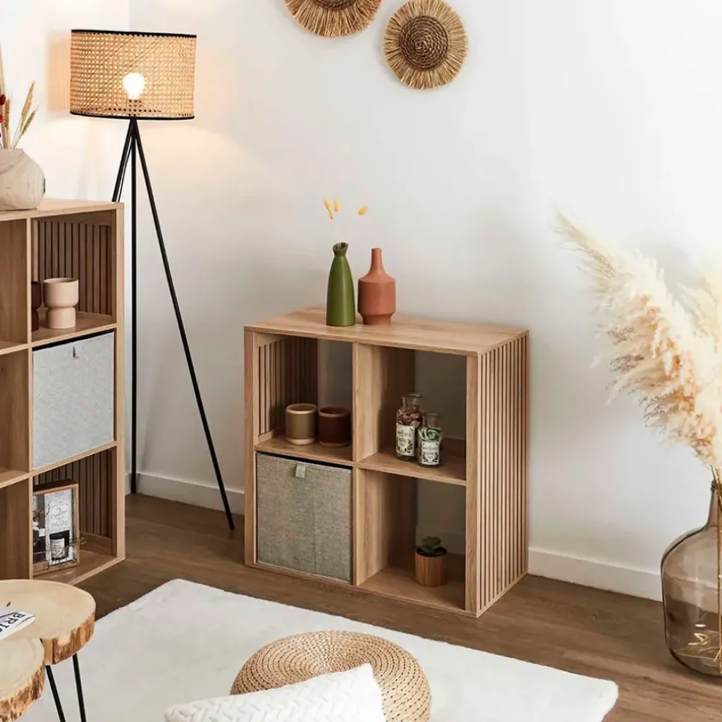 Fabrique de Styles Etagère module 4 cases 66x69.9cm - Kara* Bibliothèques Et Étagères