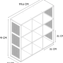 Fabrique de Styles Etagère module 9 cases 99x99.6cm - Baia* Bibliothèques Et Étagères