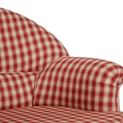 Fabrique de Styles Fauteuil crapaud en coton vichy et pin - Margot* Fauteuils