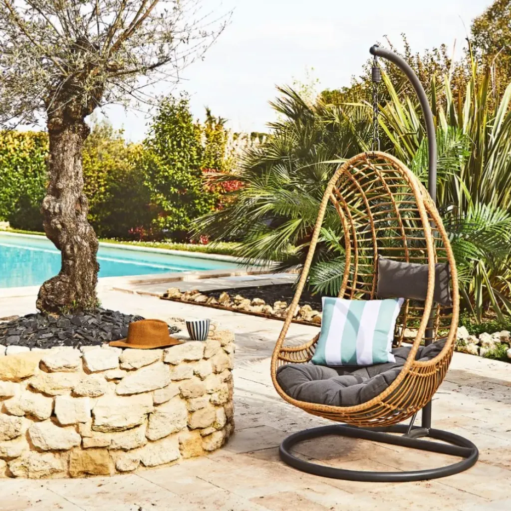 Fabrique de Styles Fauteuil de jardin oeuf suspendu en resine tressée - Riga*Enfant Chaises, Fauteuils|Jardin