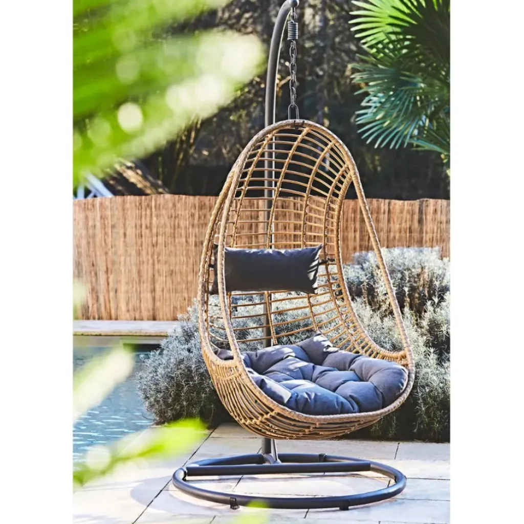 Fabrique de Styles Fauteuil de jardin oeuf suspendu en resine tressée - Riga*Enfant Chaises, Fauteuils|Jardin