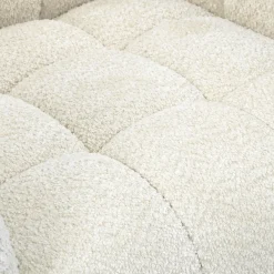 Fabrique de Styles Fauteuil de salon en tissu effet bouclette écru - Beryl* Fauteuils