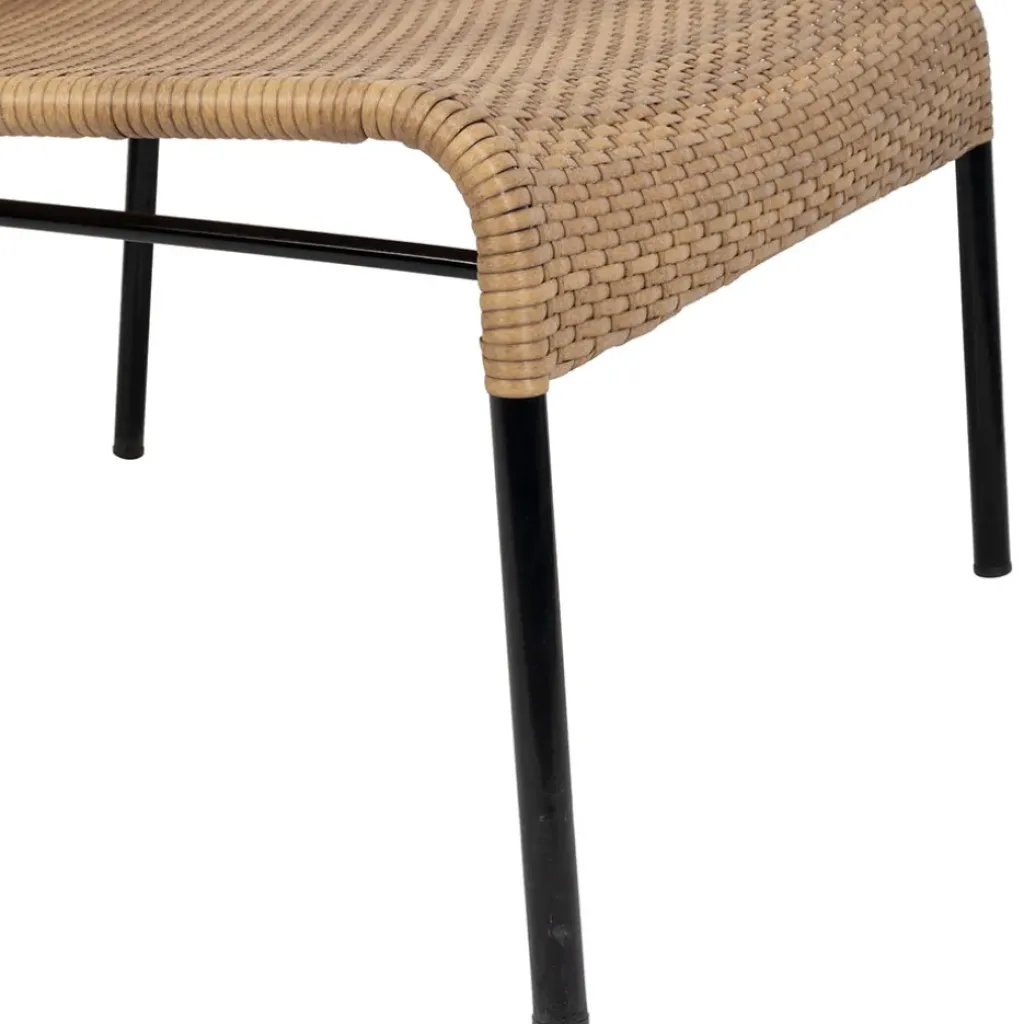 Fabrique de Styles Fauteuil d'extérieur en acier et effet cannage naturel - Malaya*Enfant Chaises, Fauteuils|Jardin