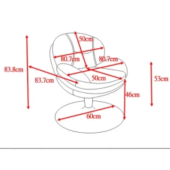 Fabrique de Styles Fauteuil pivotant en velours - Topi* Fauteuils