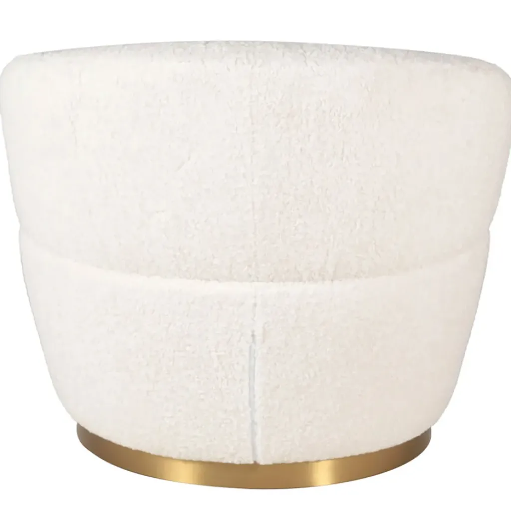 Fabrique de Styles Fauteuil tissu effet mohair écru - Vesna* Fauteuils