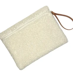 Fabrique de Styles Grande pochette bouclette écru* Pochettes Et Housses