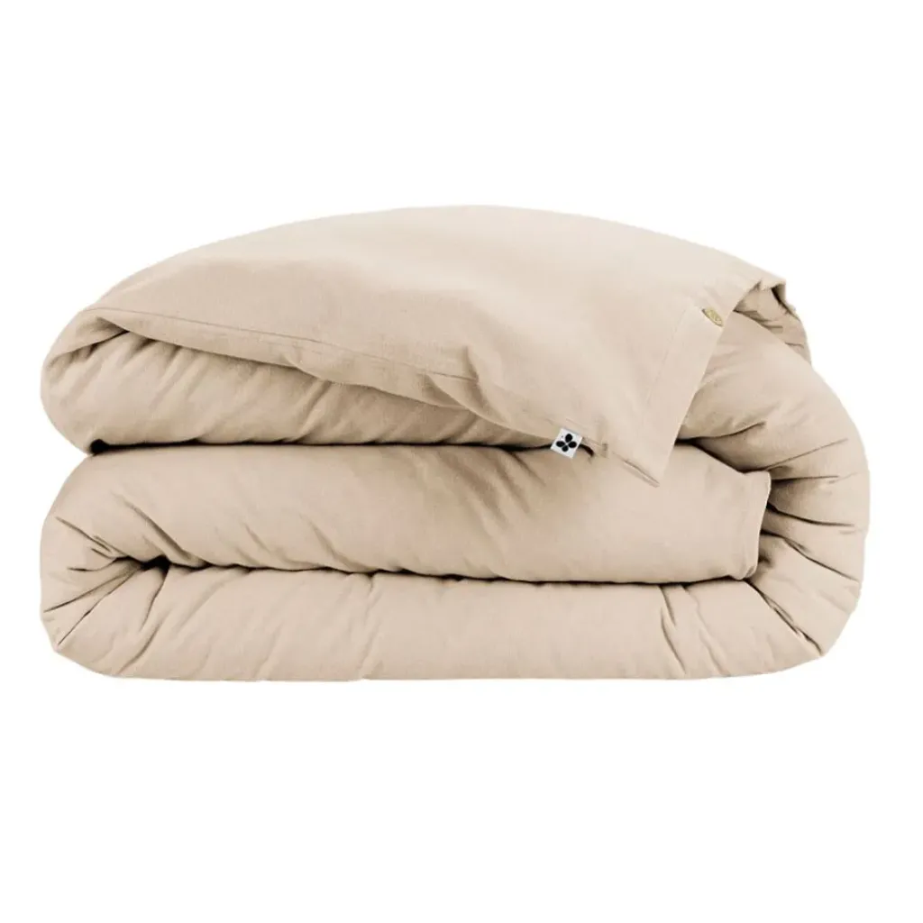 Fabrique de Styles Housse de couette en flanelle sable 260x240cm - Candice* Housses De Couette