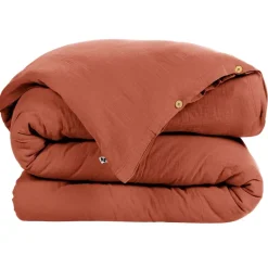 Fabrique de Styles Housse de couette en gaze de coton unie 260x240cm - Gaia* Housses De Couette