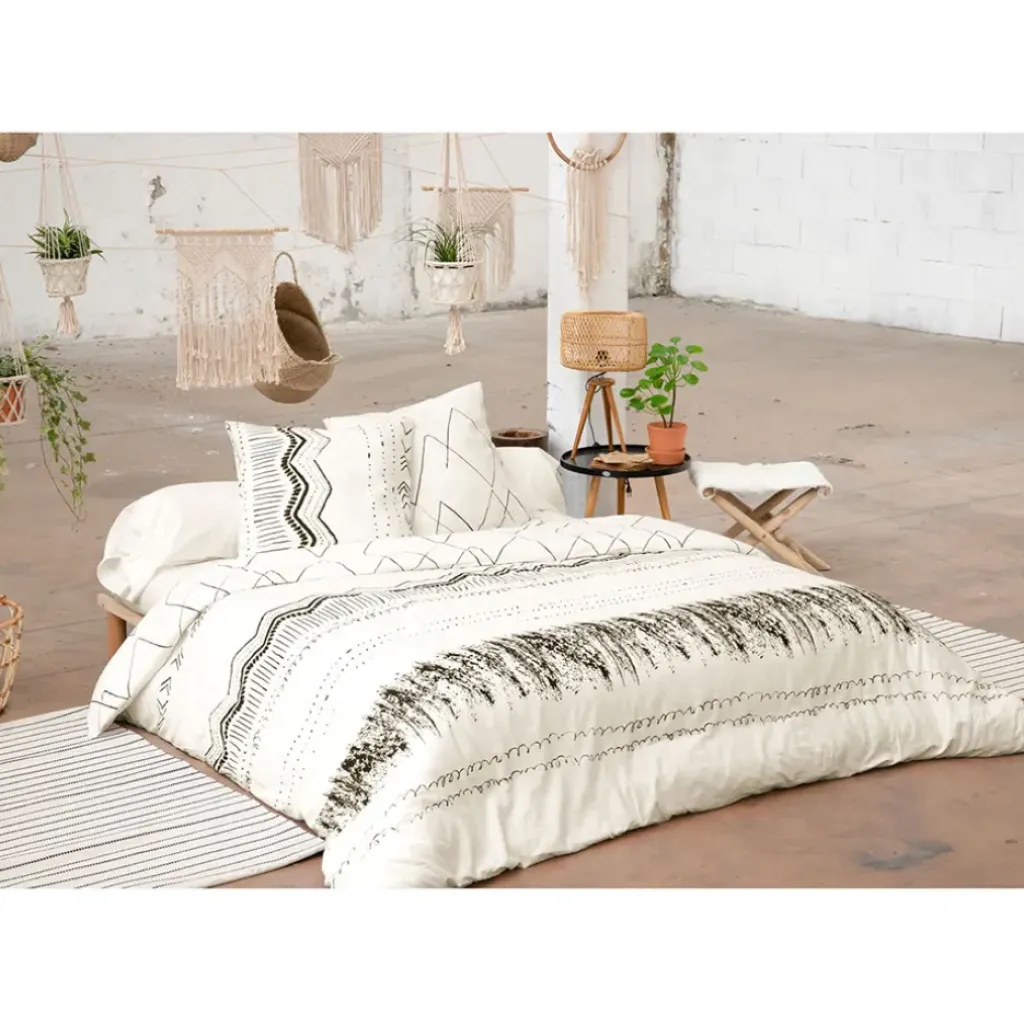 Fabrique de Styles Housse de couette 240x220 cm et 2 taies d'oreiller 60x60cm berbère - Gaia* Housses De Couette