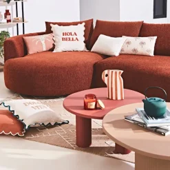 Fabrique de Styles Housse de coussin brodée hola Bella en coton 45x45cm - Lumi* Coussins Et Housses