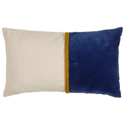 Fabrique de Styles Housse de coussin en velours coton et écru 50x30cm - Neo* Coussins Et Housses