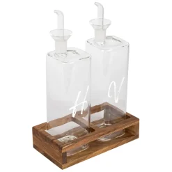 Fabrique de Styles Huilier vinaigrier en verre borosilicate avec support 45cl - Voidita* Ustensibles De Cuisine