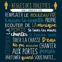 Fabrique de Styles Lambox w regl toilettes 40x40cm g lama noir* Tableaux Et Toiles