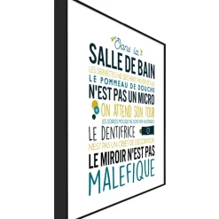 Fabrique de Styles Lambox w salle de bain 40x40cm g lama noir mdf* Tableaux Et Toiles