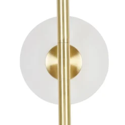 Fabrique de Styles Lampe 2 globes en verre opaline doré - edmond* Lampes À Poser