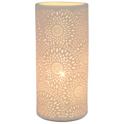 Fabrique de Styles Lampe cylindre rosace en Porcelaine* Lampes À Poser