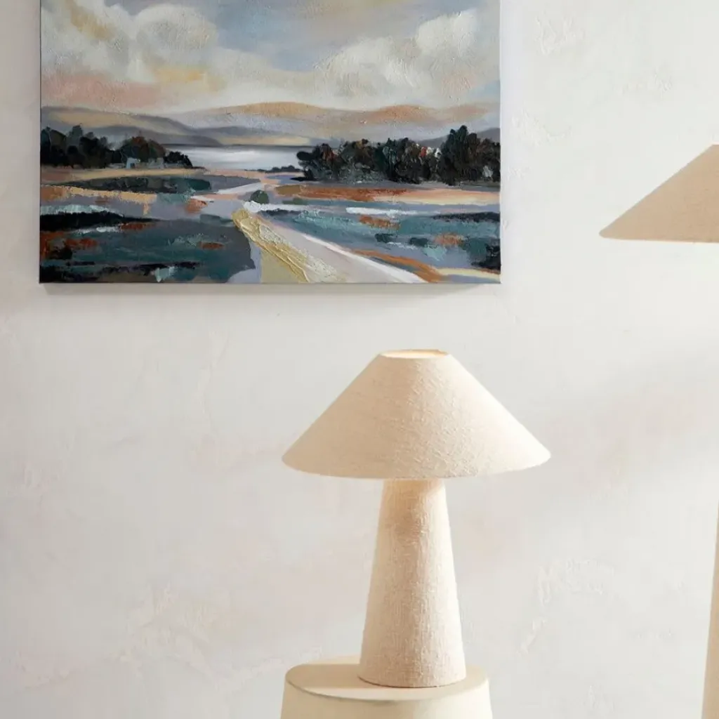 Fabrique de Styles Lampe en coton et fer h46cm - Calypsa* Lampes À Poser