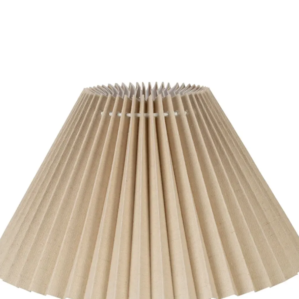 Fabrique de Styles Lampe en céramique et lin écru h40cm - Greeka* Lampes À Poser