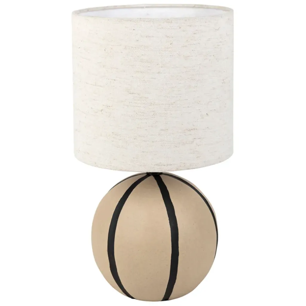 Fabrique de Styles Lampe en céramique rayée et noir h34cm - Paese* Lampes À Poser