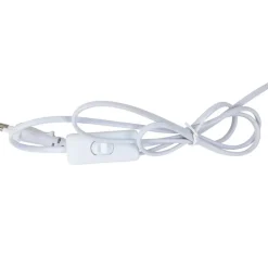 Fabrique de Styles Lampe en céramique rayée et blanc h27cm - Medi* Lampes À Poser